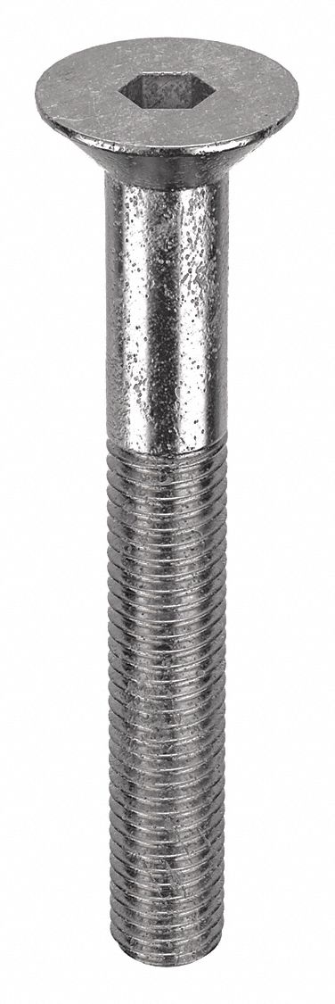 Socket Flat Head Screw: M12-1.75 Thread Size, 90 mm Lg, Flat, Plain, Stainless Steel, 18-8, 10 PK
