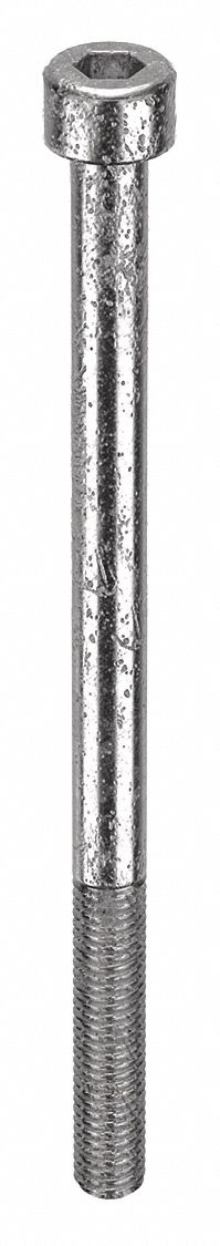 Socket Head Cap Screw: M5-0.8 Thread Size, 80 mm Lg, Std, Plain, Stainless Steel, 316, 25 PK