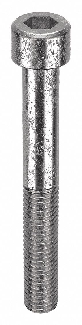 Socket Head Cap Screw: M10-1.5 Thread Size, 80 mm Lg, Std, Plain, Stainless Steel, 316, 25 PK
