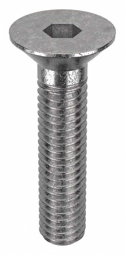 Socket Flat Head Screw: M6-1 Thread Size, 25 mm Lg, Flat, Plain, Stainless Steel, 316, 50 PK