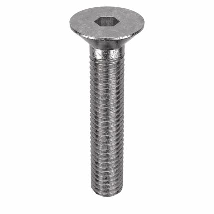 Socket Flat Head Screw: M8-1.25 Thread Size, 40 mm Lg, Flat, Plain, Stainless Steel, 316, 50 PK