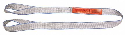LIFT-ALL Web Sling: Type 4, Polyester, 1 Plies, 10 ft Sling Lg, 6,400 lb Vertical Hitch Capacity