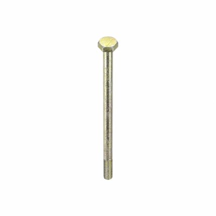 Hex Head Cap Screw: Steel, Grade 8, Zinc Yellow, 1/4"-20, Coarse, 4 1/2 in lg, Made in USA*, 25 PK