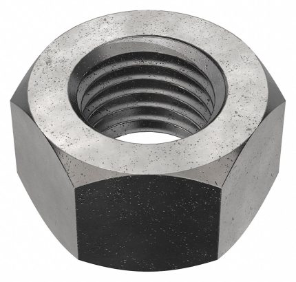 Hex Nut: 1"-8 Thread, 1 15/32 in Hex Wd, 55/64 in Hex Ht, Steel, Grade 5, Plain, 75 PK