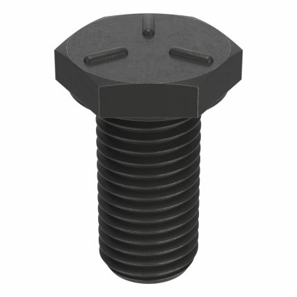 Hex Head Cap Screw: Steel, Grade 5, Black Oxide, 1"-8, Coarse, 2 in lg, Globally Sourced, Inch, 5 PK