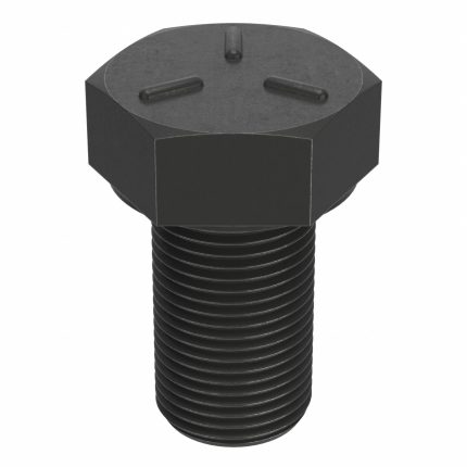 Hex Head Cap Screw: Steel, Grade 5, Black Oxide, 7/8"-14, Fine, 1 1/2 in lg, Made in USA*, 5 PK