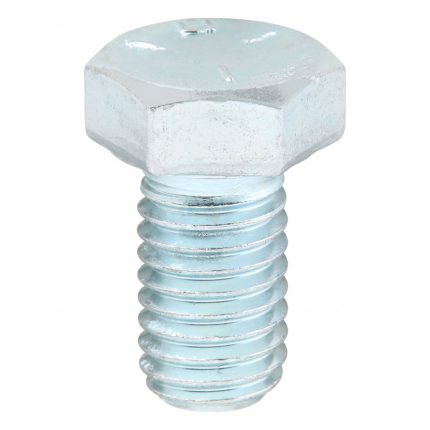 Hex Head Cap Screw: Steel, Grade 5, Zinc Plated, 1/2"-13, Coarse, 7/8 in lg, Made in USA*, 25 PK