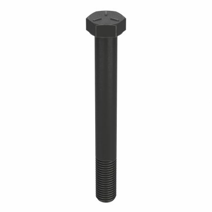 Hex Head Cap Screw: Steel, Grade 5, Black Oxide, 1 1/4"-7, Coarse, 10 in lg, Made in USA*, Inch