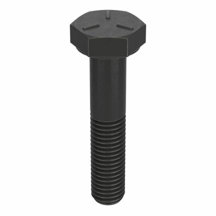 Hex Head Cap Screw: Steel, Grade 5, Black Oxide, 1/4"-28, Fine, 2 3/4 in lg, Made in USA*, 50 PK