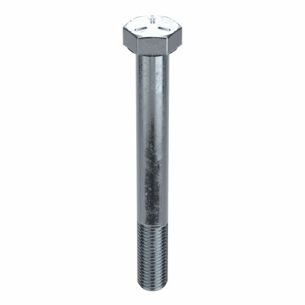 Hex Head Cap Screw: Steel, Grade 5, Zinc Plated, 7/8"-9, Coarse, 7 1/2 in lg, Made in USA*, Inch