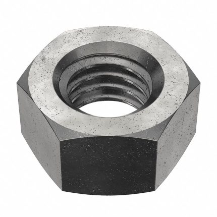 Hex Nut: 7/16"-14 Thread, 11/16 in Hex Wd, 3/8 in Hex Ht, Steel, Grade 5, Plain, 50 PK