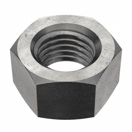 Hex Nut: 1"-8 Thread, 1 15/32 in Hex Wd, 55/64 in Hex Ht, Steel, Grade 5, Plain, 5 PK