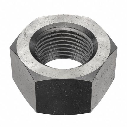 Hex Nut: 3/4"-16 Thread, 1 7/64 in Hex Wd, 41/64 in Hex Ht, Steel, Grade 5, Black Oxide, 20 PK