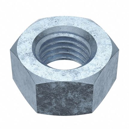 Hex Nut: 5/16"-24 Thread, 1/2 in Hex Wd, 17/64 in Hex Ht, Steel, Grade 5, Zinc Plated, 100 PK