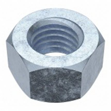 Hex Nut: 5/8"-18 Thread, 15/16 in Hex Wd, 35/64 in Hex Ht, Steel, Grade 5, Zinc Plated, 25 PK