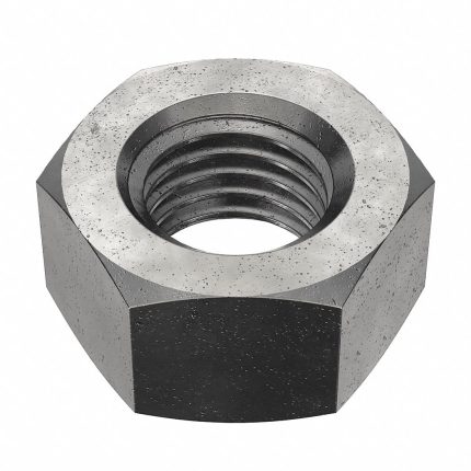 Hex Nut: 5/16"-24 Thread, 1/2 in Hex Wd, 17/64 in Hex Ht, Steel, Grade 8, Black Oxide, 100 PK