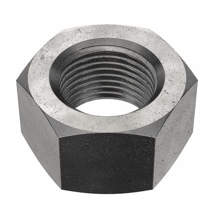 Hex Nut: 3/4"-16 Thread, 1 7/64 in Hex Wd, 41/64 in Hex Ht, Steel, Grade 8, Black Oxide, 20 PK