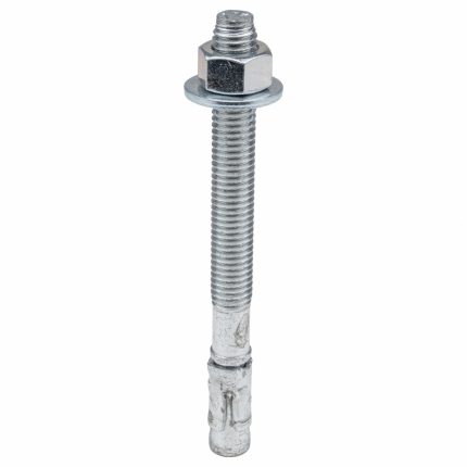 RED HEAD Wedge Anchor: 5 1/2 in Overall Lg, 1/2 in Dia, 1/2"-13 Thread Size, 4 in Thread Lg, 25 PK