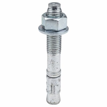 RED HEAD Wedge Anchor: 5 1/2 in Overall Lg, 3/4 in Dia, 3/4"-10 Thread Size, Stainless Steel, 10 PK