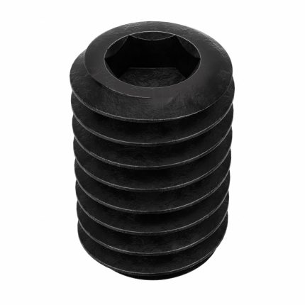 Socket Set Screw: 5/16"-18 Thread Size, 1/2 in Overall Lg, Cup pt, Alloy Steel, Black Oxide, 100 PK
