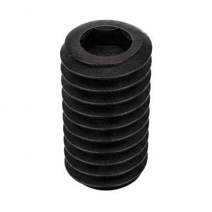Socket Set Screw: 5/16"-18 Thread Size, 5/8 in Overall Lg, Cup pt, Alloy Steel, Black Oxide, 100 PK