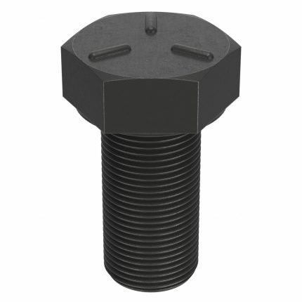 Hex Head Cap Screw: Steel, Grade 5, Black Oxide, 1 1/4"-12, Fine, 2 in lg, Globally Sourced, Inch