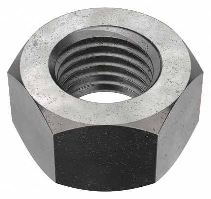 Hex Nut: 1 3/8"-6 Thread, 2 1/32 in Hex Wd, 1 11/64 in Hex Ht, Steel, Grade 5, Black Oxide, 5 PK