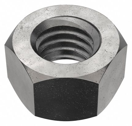 Hex Nut: 3/8"-16 Thread, 9/16 in Hex Wd, 21/64 in Hex Ht, Steel, Grade 5, Plain, 100 PK