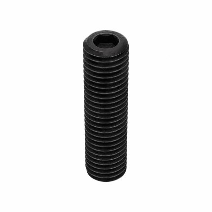 Socket Set Screw: 1/4"-28 Thread Size, 1 in Overall Lg, Cup pt, Alloy Steel, Black Oxide, 100 PK