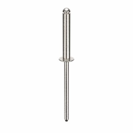 Blind Rivet,1.846" L,0.122" dia,PK500: Inch, 1 27/32 in Overall Lg, 3/4 in Body Lg, Open End, 500 PK