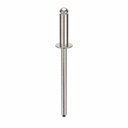 Blind Rivet,1.549" L,0.122" dia,PK500: Inch, 1 35/64 in Overall Lg, 29/64 in Body Lg, Dome, 500 PK