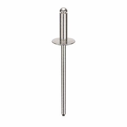 Blind Rivet,1.747" L,0.122" dia,PK500: Inch, 1 3/4 in Overall Lg, 29/64 in Body Lg, Open End, 500 PK