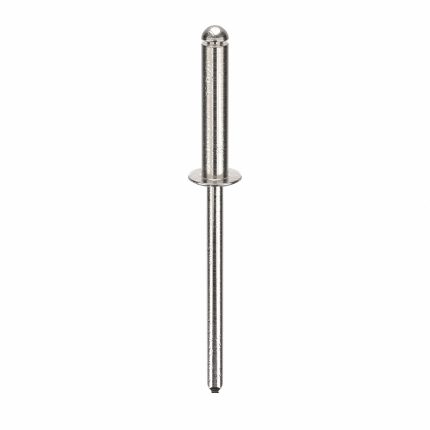 Blind Rivet,1.721" L,0.122" dia,PK500: Inch, 1 23/32 in Overall Lg, 5/8 in Body Lg, Open End, 500 PK
