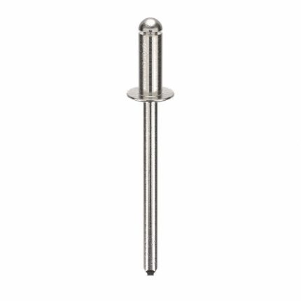 Blind Rivet,1.693" L,0.153" dia,PK500: Inch, 1 11/16 in Overall Lg, 13/32 in Body Lg, Dome, 500 PK