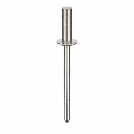 Blind Rivet,1.803" L,0.154" dia,PK500: Inch, 1 51/64 in Overall Lg, 1/2 in Body Lg, Dome, 500 PK