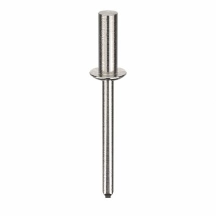 Blind Rivet,1 43/48" L,0.186" dia,PK250: Inch, 1 57/64 in Overall Lg, 37/64 in Body Lg, Dome, 250 PK