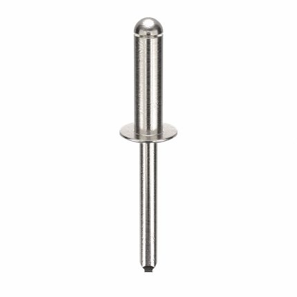 Blind Rivet,2 12/71" L,0.249" dia,PK100: Inch, 2 11/64 in Overall Lg, 27/32 in Body Lg, Dome, 100 PK