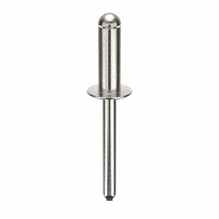 Blind Rivet,2 4/91" L,0.249" dia,PK100: Inch, 2 3/64 in Overall Lg, 23/32 in Body Lg, Dome, 100 PK