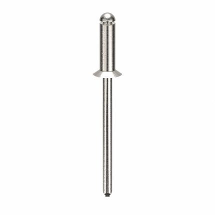 Blind Rivet,1 8/17" L,0.1255" dia,PK500: Inch, 1 15/32 in Overall Lg, 3/8 in Body Lg, Plain, 500 PK