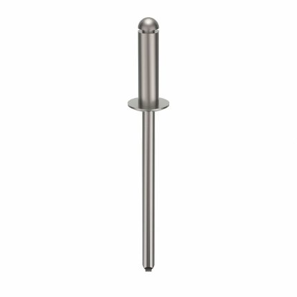 Blind Rivet,1 47/88" L,0.124" dia,PK500: Inch, 1 17/32 in Overall Lg, 7/16 in Body Lg, Dome, 500 PK