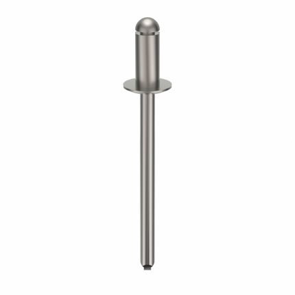 Blind Rivet,1 53/84" L,0.155" dia,PK500: Inch, 1 5/8 in Overall Lg, 11/32 in Body Lg, Dome, 500 PK