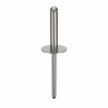Blind Rivet,2 7/31" L,0.122" dia,PK100: Inch, 2 7/32 in Overall Lg, 59/64 in Body Lg, Plain, 100 PK