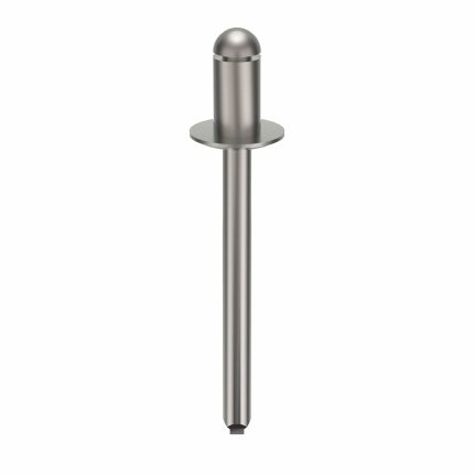 Blind Rivet,1 3/5" L,0.186" dia,PK250: Inch, 1 19/32 in Overall Lg, 19/64 in Body Lg, Dome, 250 PK