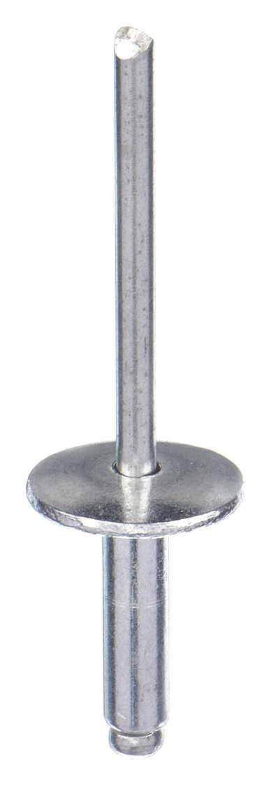 Blind Rivet,3/16 in dia,PK50: Inch, 21/32 in Body Lg, 0.1875 in Shank Dia, Open End, Dome, 50 PK