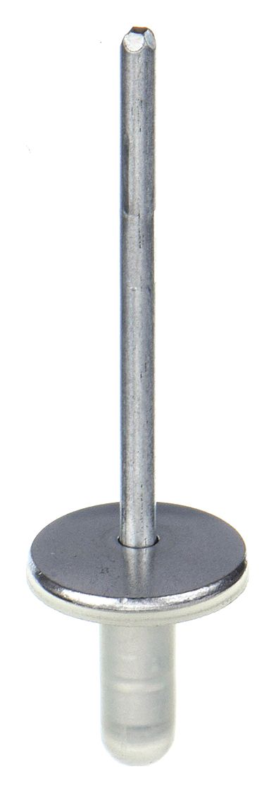 Blind Rivet,3/16 in dia,PK10: Inch, 5/8 in Body Lg, 0.1875 in Shank Dia, Open End, Dome, 10 PK