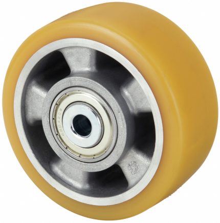 APPROVED VENDOR Caster Wheel: 4 7/8 in Wheel Dia., 2 1/8 in Wheel Wd, Polyurethane, Aluminum, Std