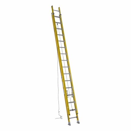 WERNER Extension Ladder: 36 ft Ladder Size, Fiberglass, 300 lb Load Capacity, 113 lb Wt, 2 Sections