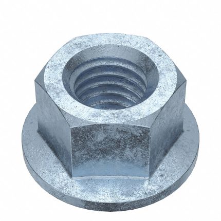 Lock Nut: Serrated, 1/2"-13 Thread Size, Steel, Grade A, Zinc Plated, 3/4 in Hex Wd, 50 PK