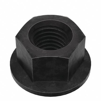 Lock Nut: Serrated, 3/4"-10 Thread Size, Steel, Grade 8, Phosphate and Oil, 10 PK