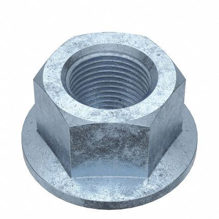 Lock Nut: Serrated, 3/4"-16 Thread Size, Steel, Grade A, Zinc Plated, 1 1/8 in Hex Wd, 10 PK